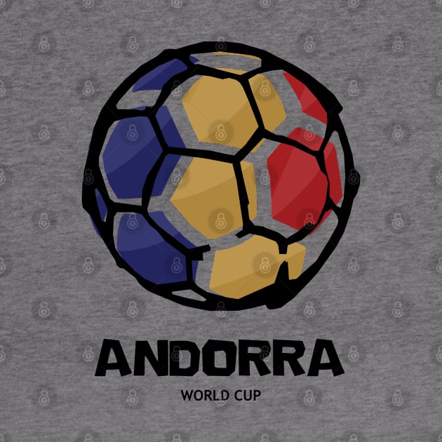 Andorra Football Country Flag by KewaleeTee